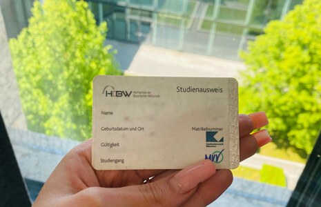 Immatrikulation - Studienausweis der HDBW